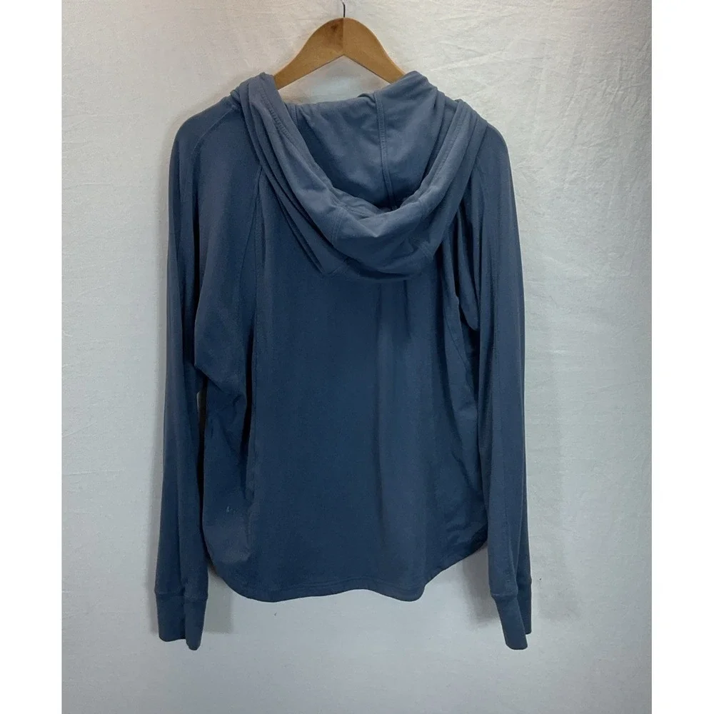 Lululemon Its Rulu Run‎ Long Sleeve Hoodie Women's Size 10 Stretch Blue Athletic